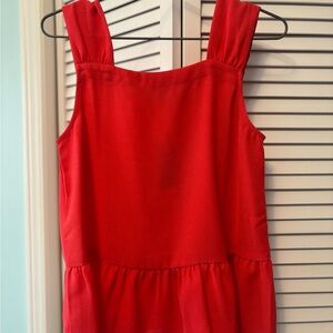 LOFT Red Sleeveless Top